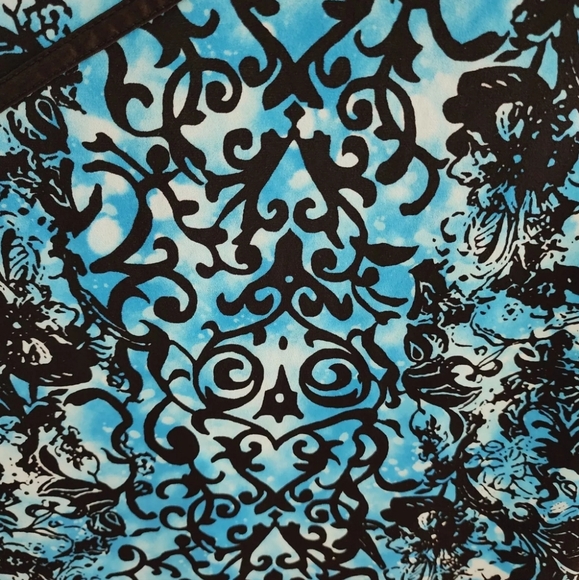 Y2K Dress Size 14 Connected Apparel Blue Black Goth Fairy Whimsical 31" waist - Picture 15 of 15